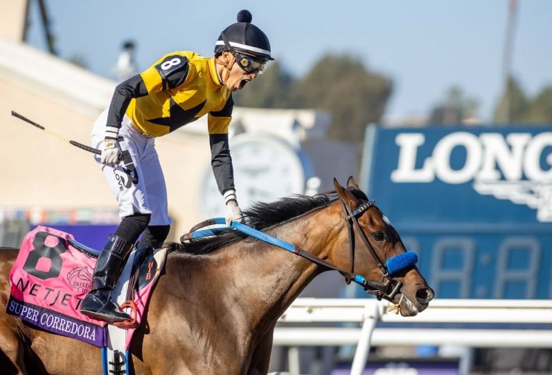 Jockey celebration