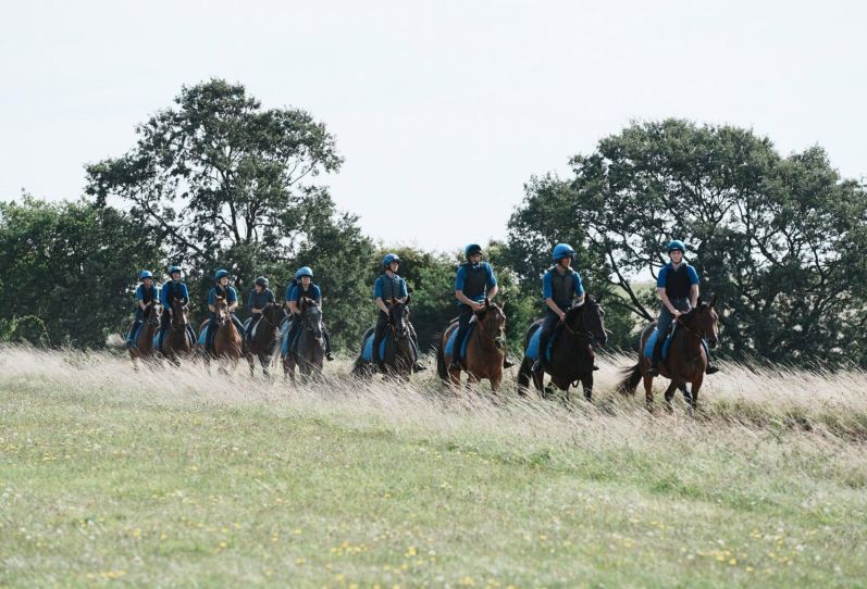 Gifford string at exercise on the South Downs